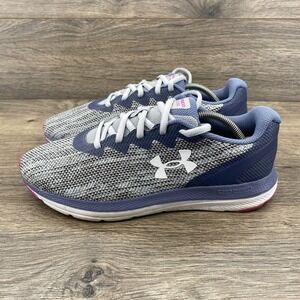 Under Armour Charged Impulse Womens 8.5 Blue Gray Running Shoes 3024886-109